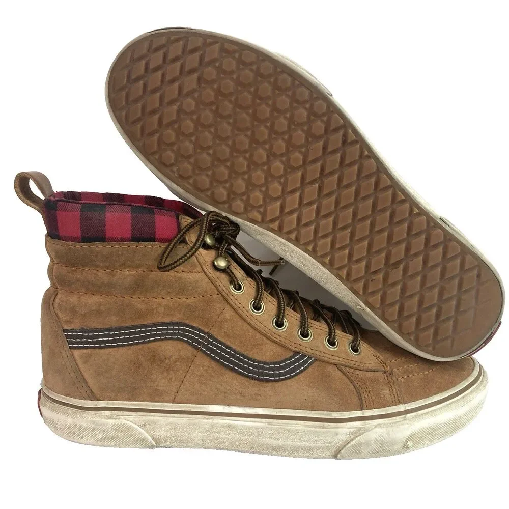 Vans Sk8 Hi Mte Shoes Men’s Sz 10 Glazed Ginger Suede Scotchgard 3M Skate Shoes